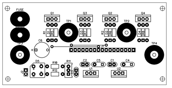 PCB silk screen h bridge inverter