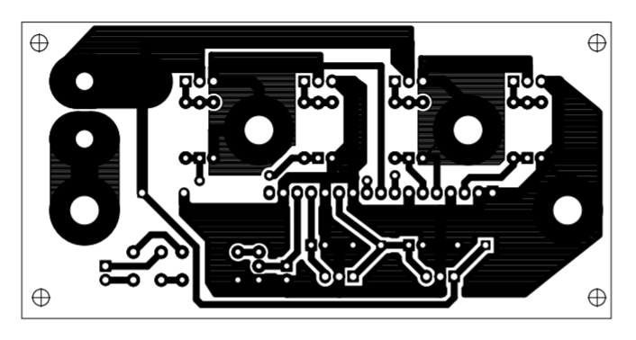 bottom pcb layout egs002 full bridge mosfet irf3205