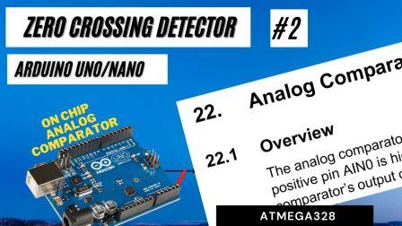 Zero Crossing Detector Using on-chip analog comparator atmega328p
