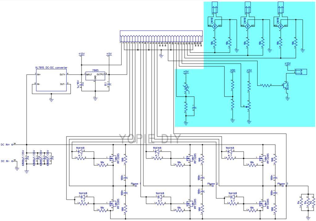 3-Phase H-Bridge Schematic Diagram